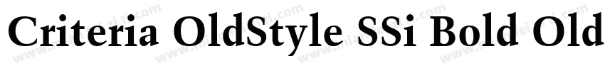 Criteria OldStyle SSi Bold Old Style Figures字体转换